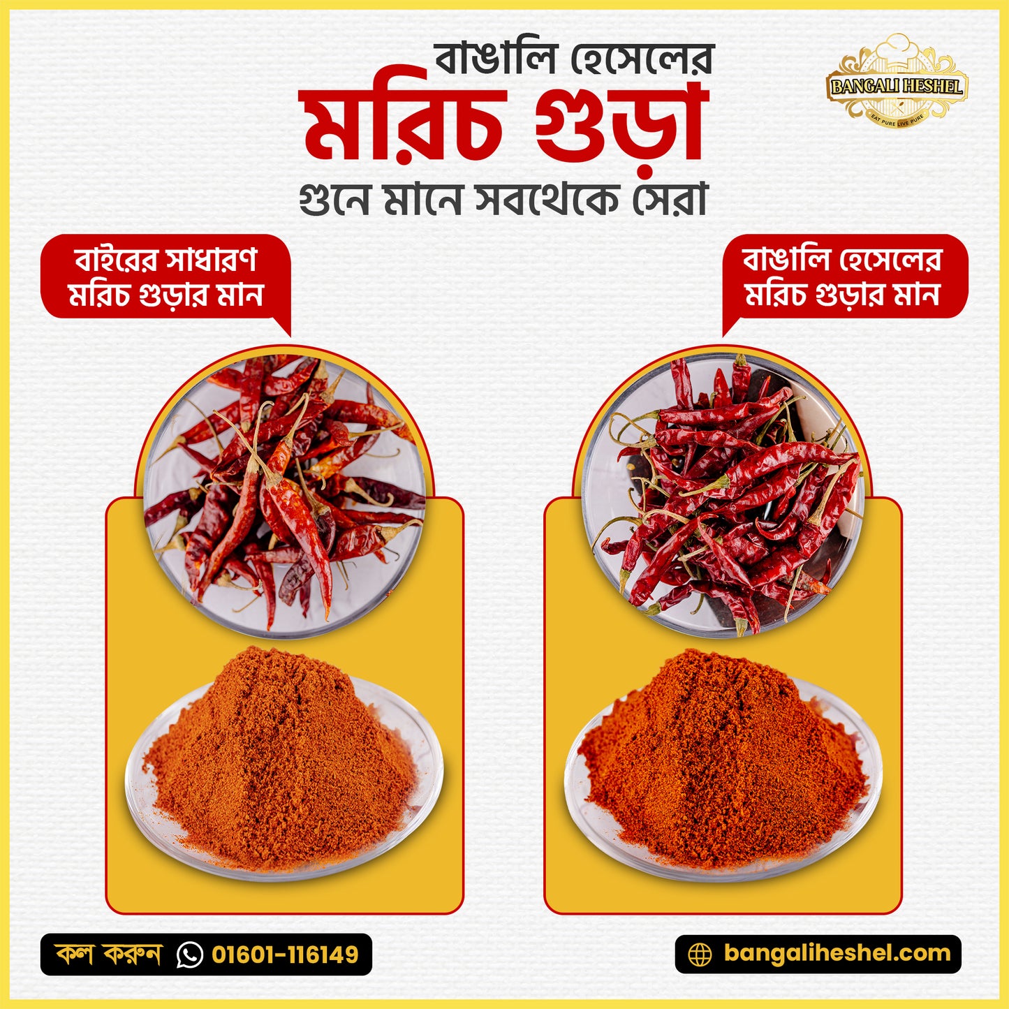 Red Chili power শুকনো মরিচ গুড়া